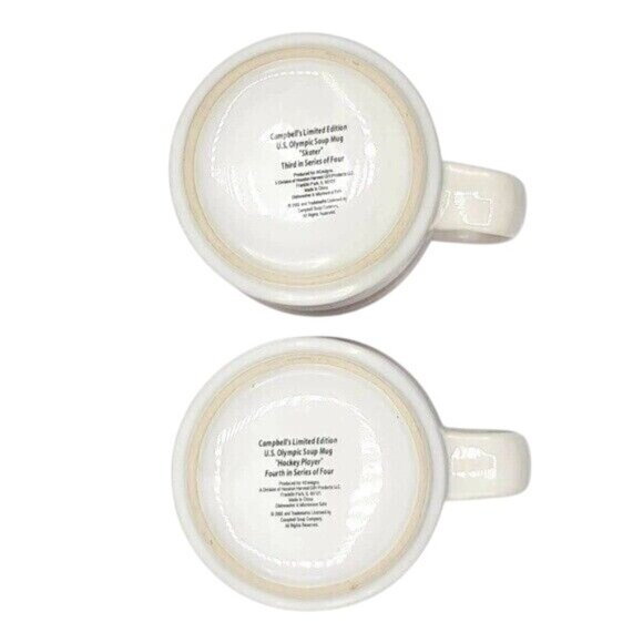 Campbell's US Olympic 2 Mugs Limited Edition Salt Lake City Skater Soup 2002 - Picture 12 of 12